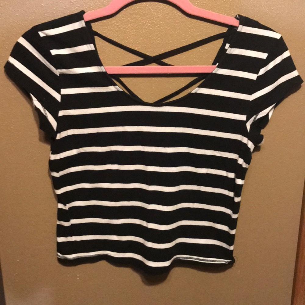 Halter top with cross cross back